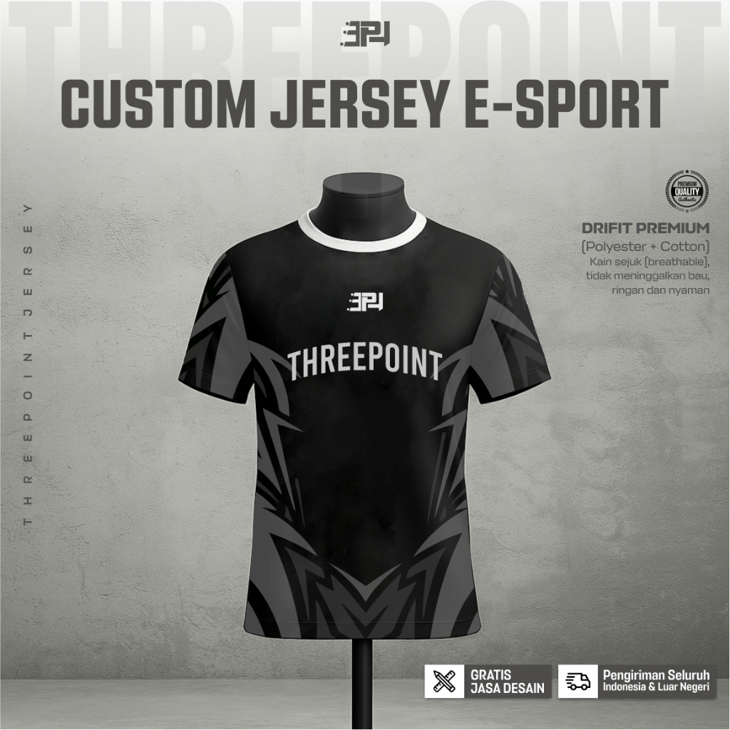 Jual Threepoint Jersey - Custom Satuan Full Printing Jersey E-Sport ...