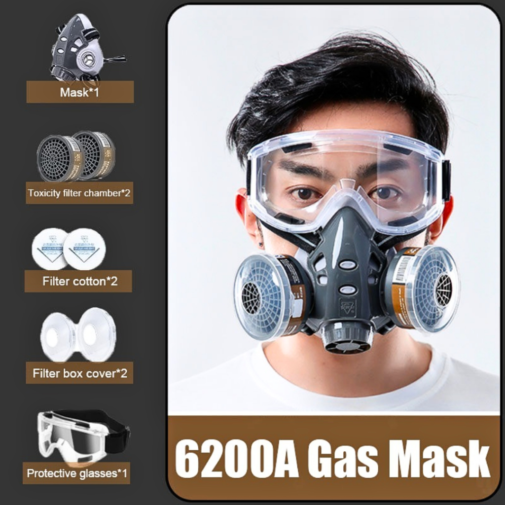 Jual MALL ASL Masker Gas Respirator Full Face Beracun kimia debu cat ...