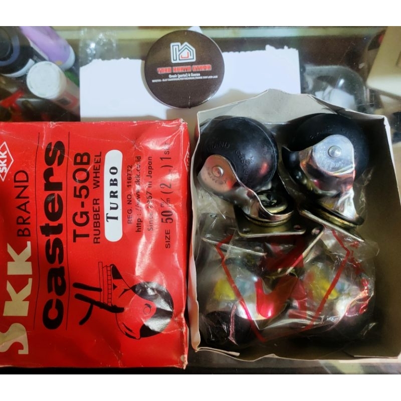 Jual RODA SKK CASTER TURBO TG-50B 2 INCH / RODA BULAT LEMARI KURSI MEJA ...