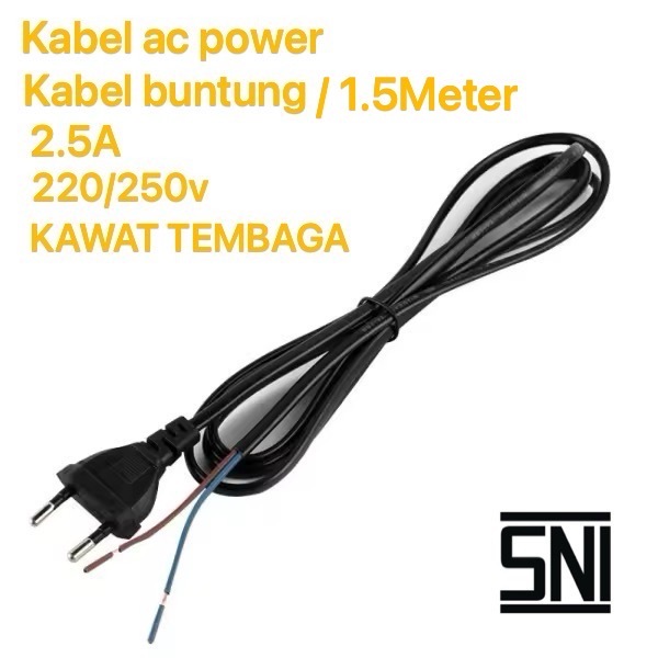 Jual Kabel Power /Kabel Listrik AC 220V Kabel Buntung /Kabel Tembaga/1 ...
