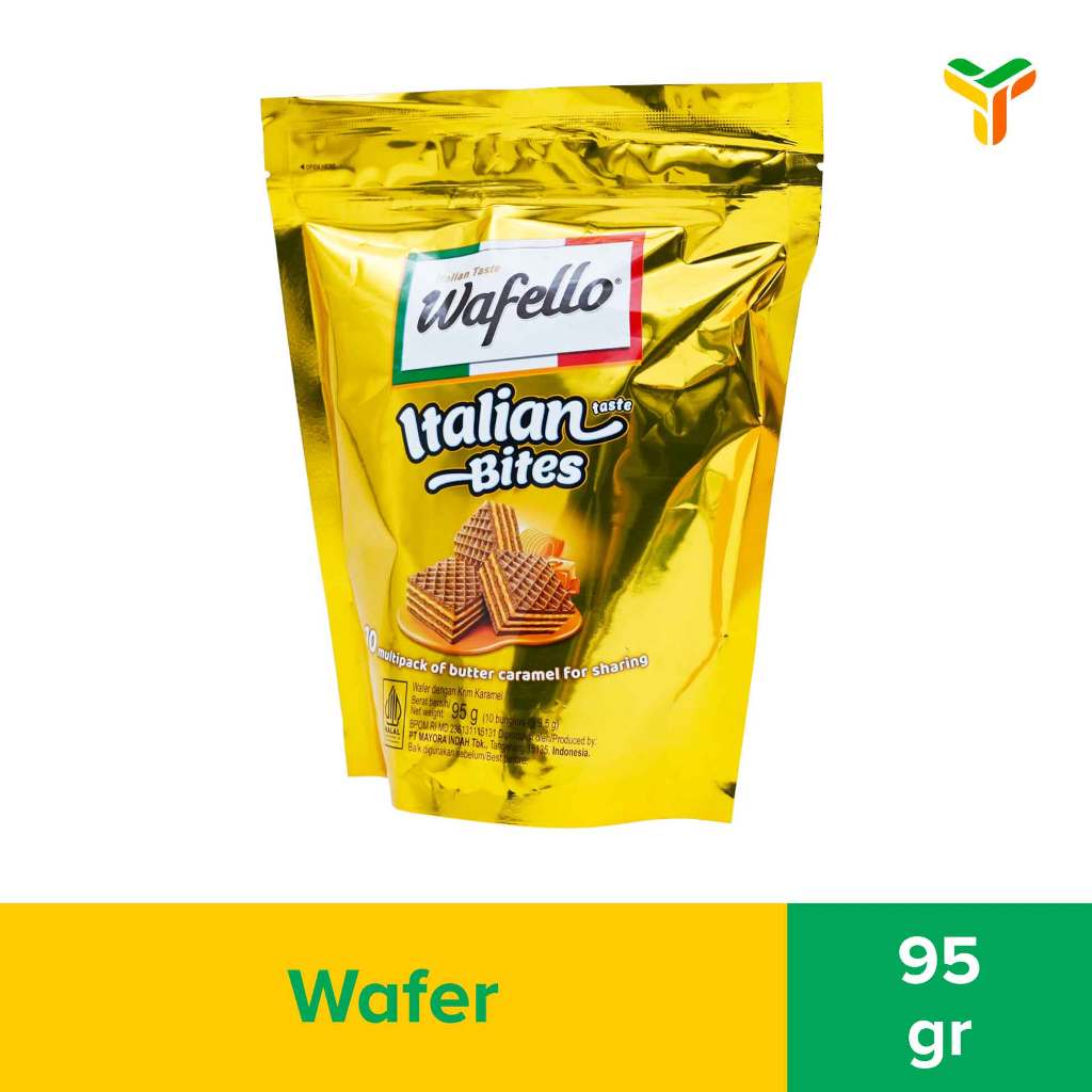 Jual Roma Wafello Wafer Italia Caramel Pouch 95 Gram | Shopee Indonesia