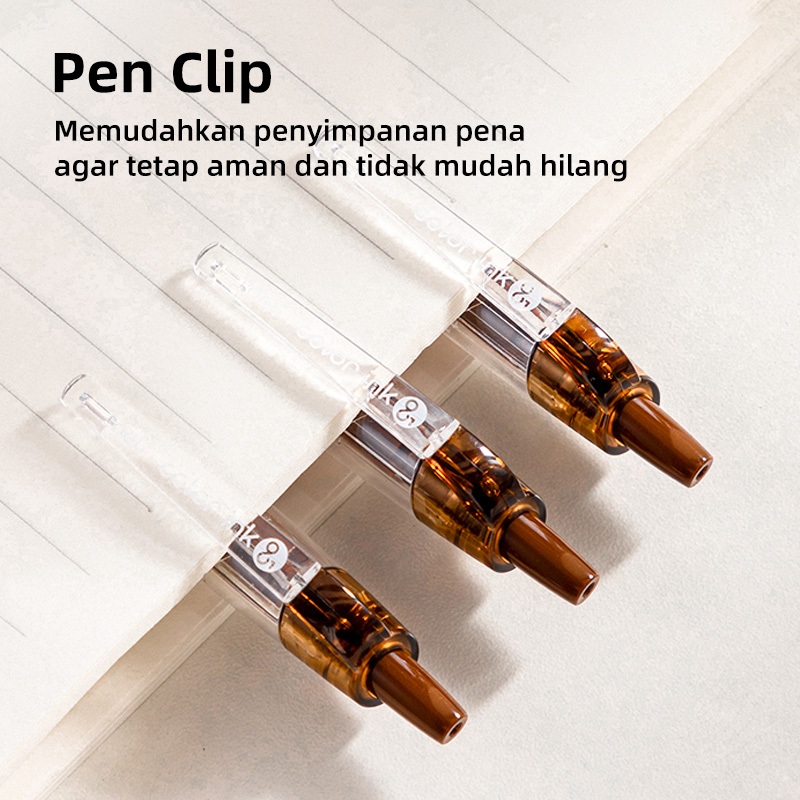 Deli Pulpen Gel Warna  / Color Gel Pen Pulpen Cetek 0.5mm Warna Cerah Vivid Comfortable Grip SA500 (5)