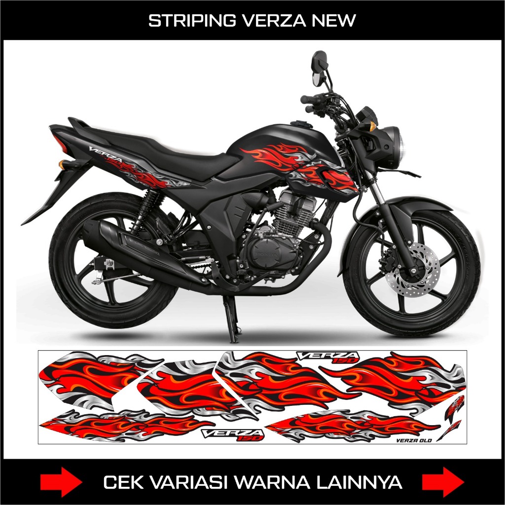 Jual STIKER STRIPING VERZA BARU MOTIP GRAFIS API / STICKER LIS VARIASI ...