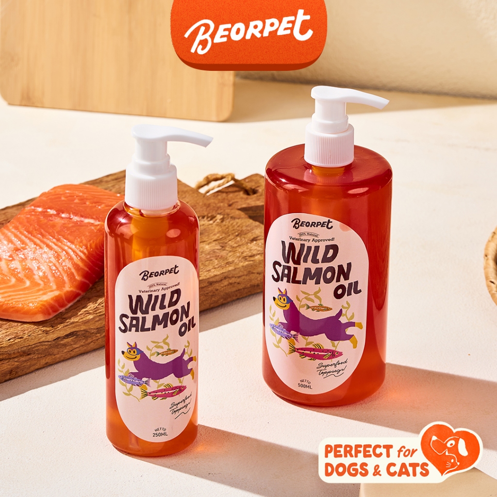 Beorpet Pure Wild Salmon Oil For Dog and Cat Minyak Ikan Salmon  Vitamin Bulu Kucing dan Anjing