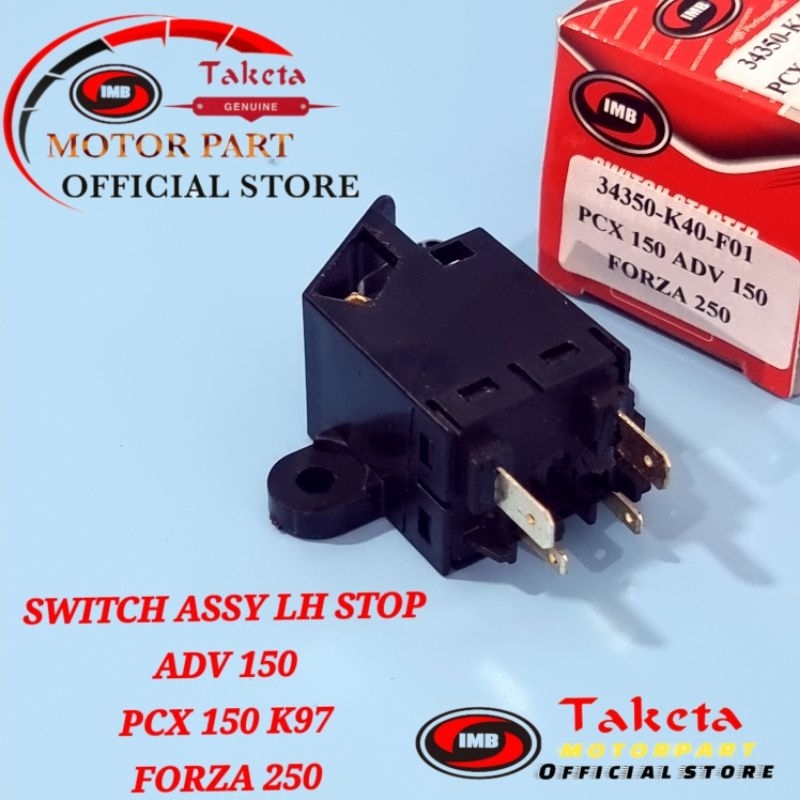 Jual SWITCH REM KIRI SWITCH ASSY LH STOP HONDA PCX 150 (K97) / ADV 150 ...