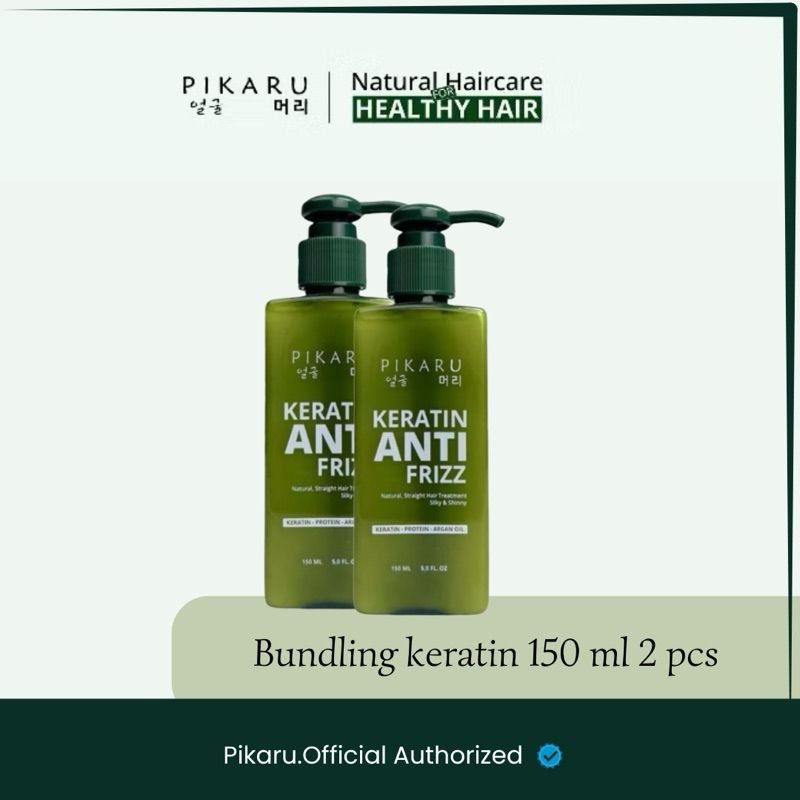 Jual ( PAKET HEMAT ) 2 BOTOL Pikaru Keratin Treatment Anti Frizz ...
