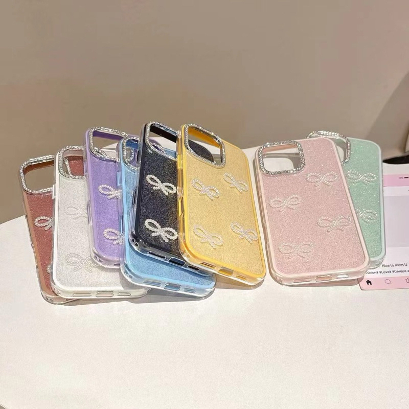 Jual GLITTER RIBBON CASE COMPATIBLE FOR IPHONE 11 12 13 14 15 16 17 ...