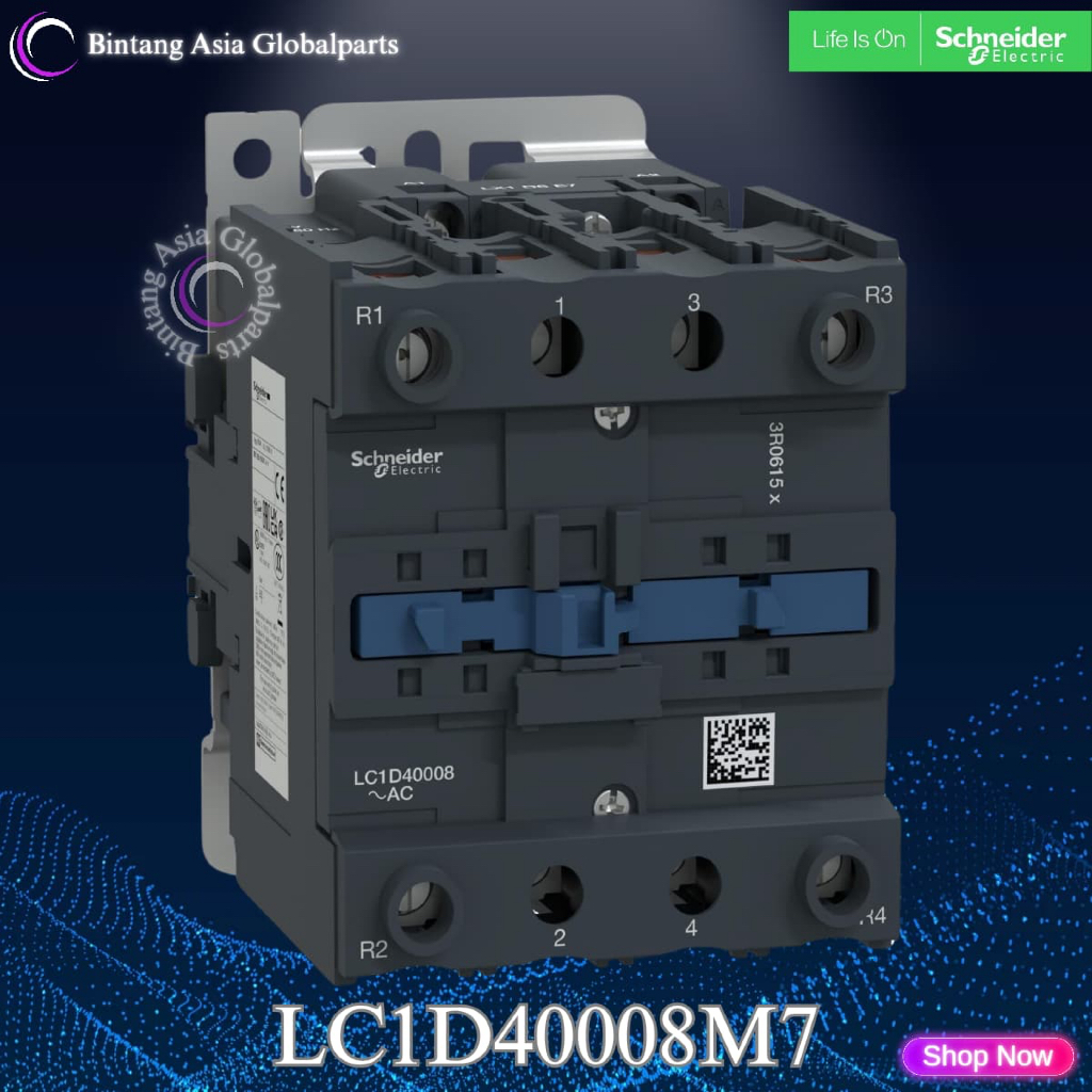 Jual Kontaktor 4p 60a Schneider LC1D40008M7 220v Original / Kontaktor 4 ...