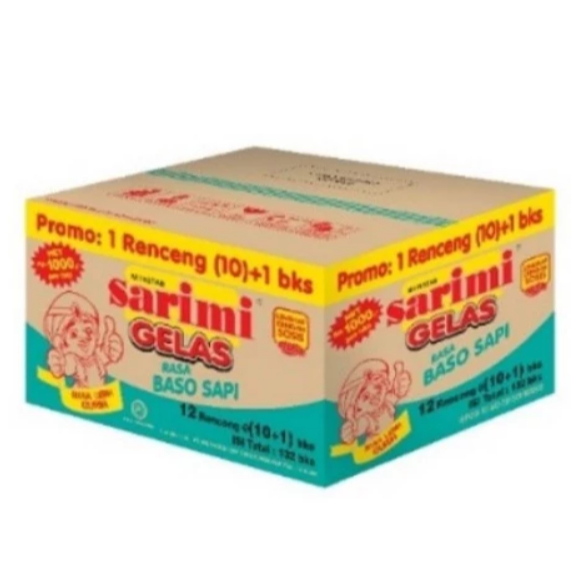 Jual SARIMI GELAS RASA BASO SAPI 1 DUS / ISI 120 PCS | Shopee Indonesia