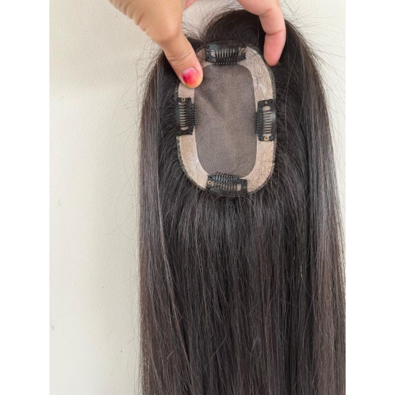 Jual mini hair top rambut asli manusia 100% uk 45 cm belahan bebas ...