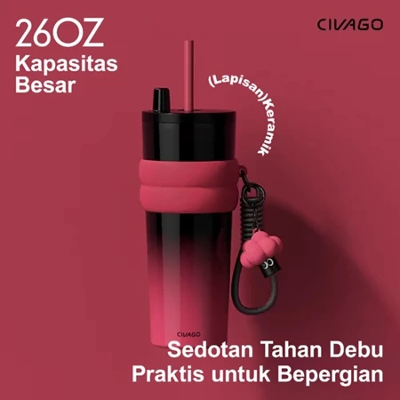 CIVAGO Cangkir Mug Kopi Stainless Steel 768ml