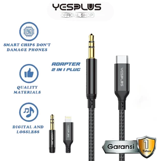 Kabel Audio/Aux YESPLUS  YS1401/YS1402/YS1403 Micro/TypeC/Lighting to Jack Original