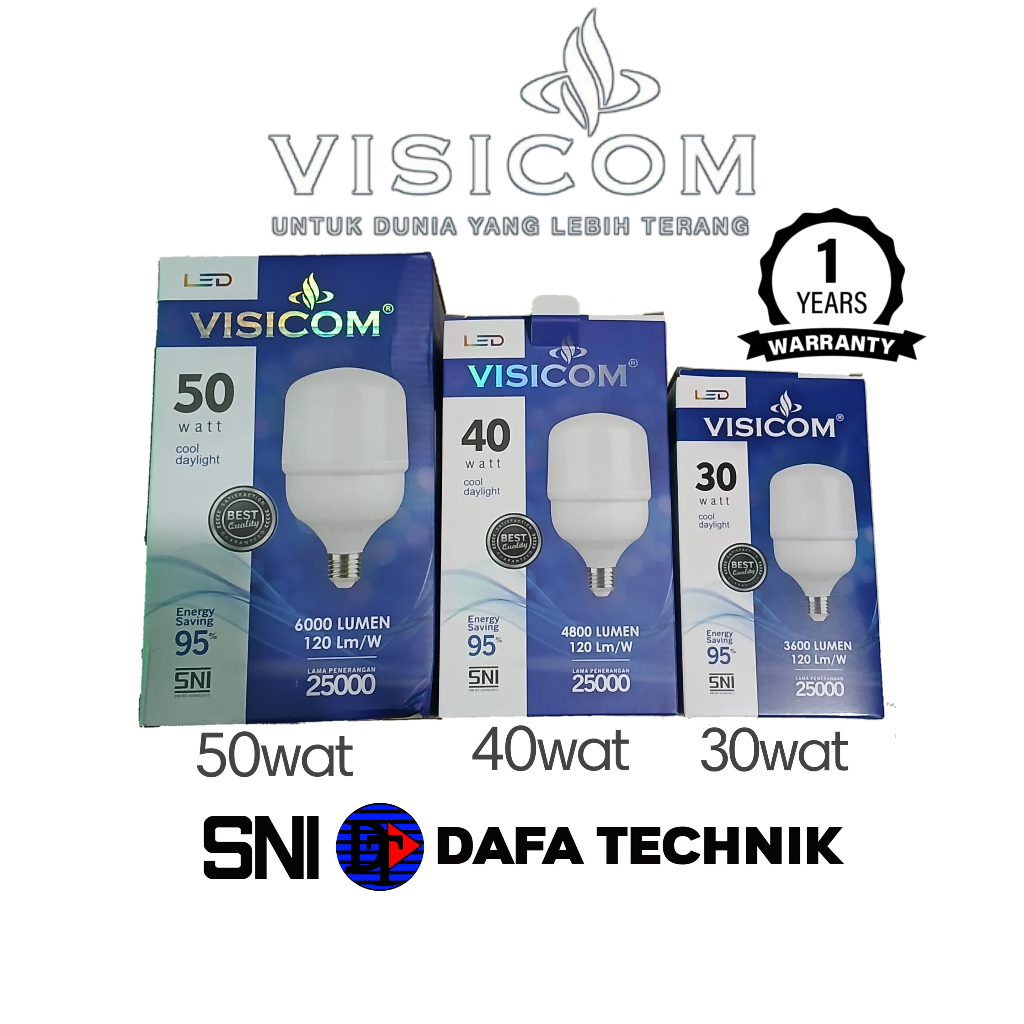 Jual LAMPU LED VISICOM 30/40/50 WATT. lampu led visicom Kapsul GARANSI ...