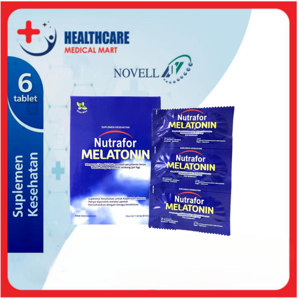 Jual Nutrafor Melatonin isi 6 Tablet - Obat | Suplemen Insomnia | Susah ...