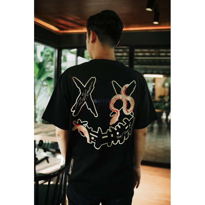 Jual RIC Ricky Is Clown Golded Scaled Snake Tee Black Original / Baju ...