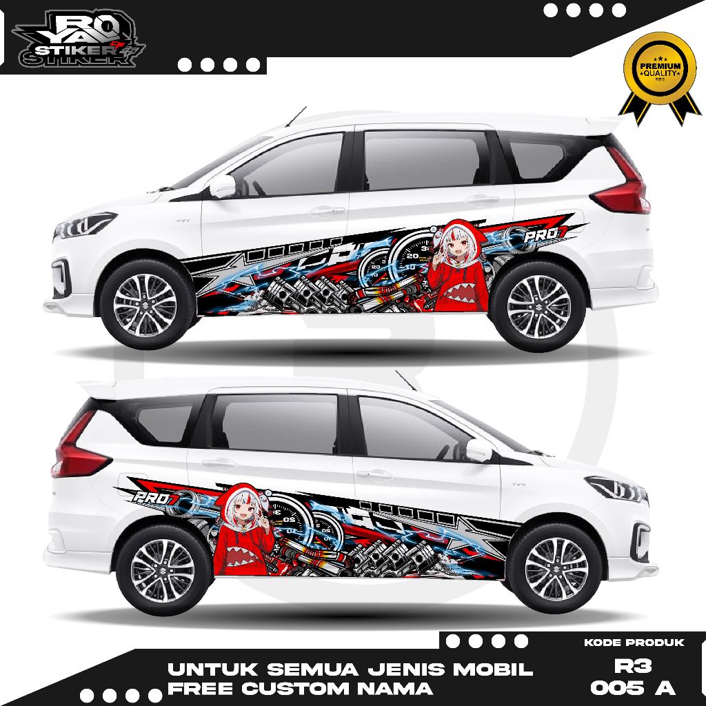 Jual R3 005-STIKER DECALL MOBIL THAILOOK TURBO ERTIGA KARIMUN BRIO ...