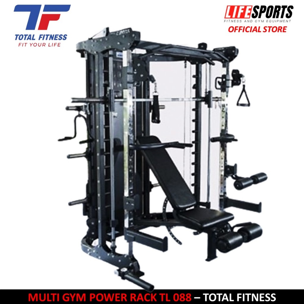 Jual TOTAL New Alat Olahraga Fitness Gym Multi Gym Power Rack