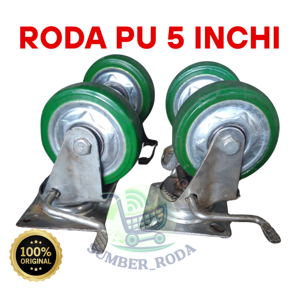 Jual Sumber Roda | Roda PU 5 Inchi Osaka - Paket Lengkap 4 Roda PU 5 ...