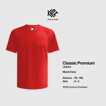 TEBAL PART 2 KPM Apparel Classic Premium Size Dewasa Katun Combed 20s Kaos Polos Lengan Pendek