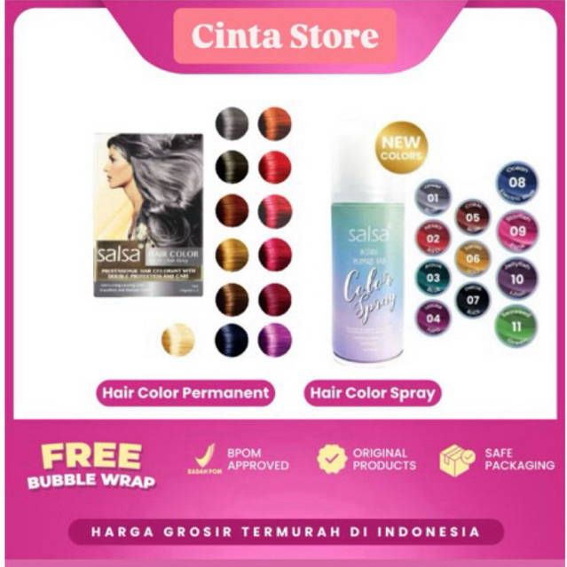 Jual SALSA Hair Color - Salsa Cat Rambut Permanen & Instant Mermaid ...