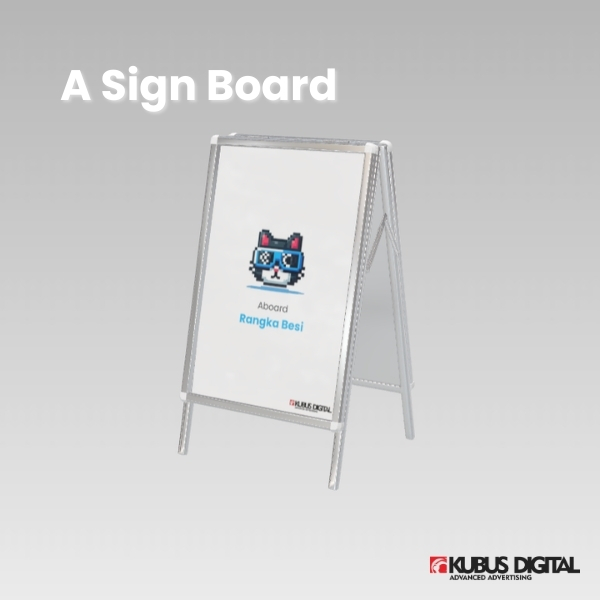 Jual Sign Board | Custom Design | A Sign Board 100 x 50 cm | Rangka ...