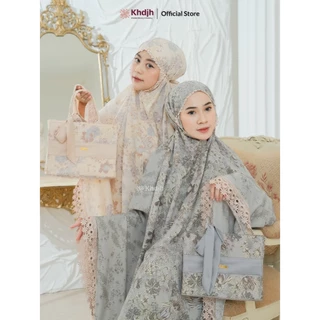 Khadijahlabel Mukena Jumbo Dewasa Terbaru Premium Renda Mewah Motif Bunga Majdina