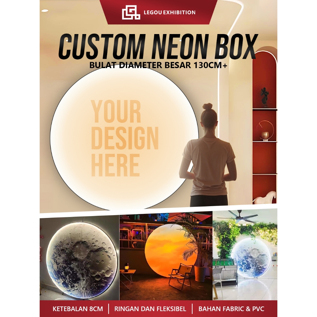 Jual NEON BOX BULAT EXTRA BESAR CUSTOM | Shopee Indonesia