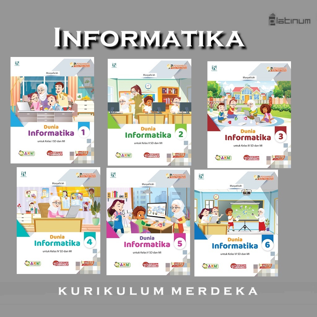 Jual Buku Dunia Informatika Kelas 1 2 3 4 5 6 SD KSP / Dunia ...