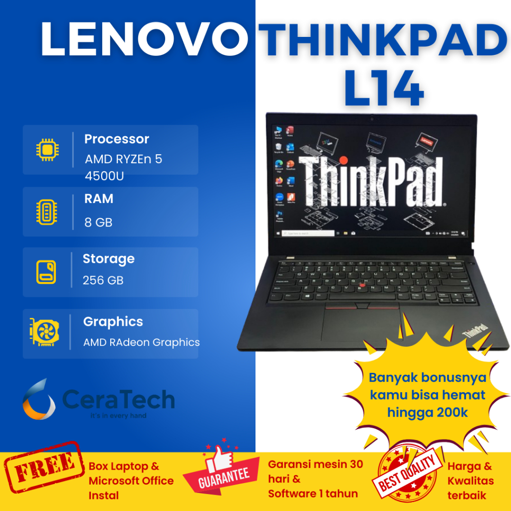 Lenovo Laptops Lenovo L14 Ryzen Lenovo ThinkPad L14 G1 Ryzen Pro