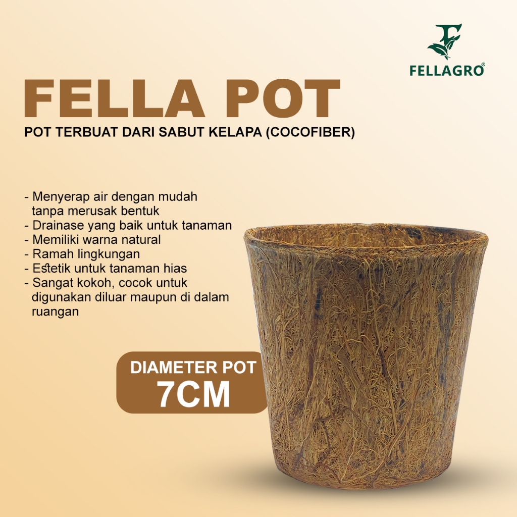 Jual COCOPOT, COCO COIR POT ORGANIK DARI SABUT KELAPA UKURAN , COCO POT ...