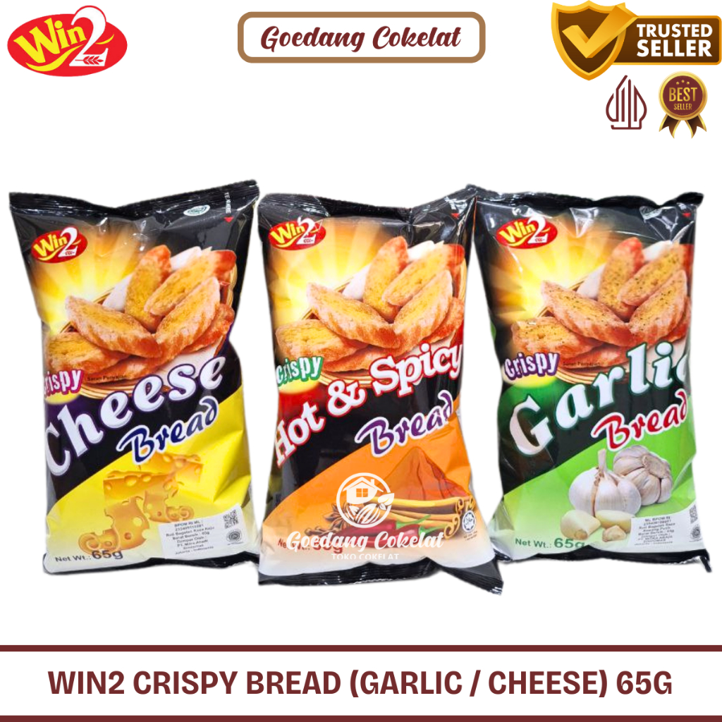 Jual WinWin Win2 Win Win Crispy Bread Snack Hot Spicy Garlic Cheese ...
