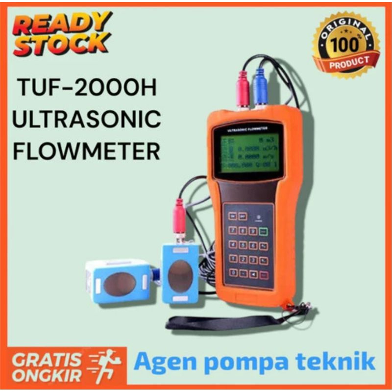 Jual TUF-2000H Digital Ultrasonic Flowmeter TM-1 Flow Meter DN50-700mm ...