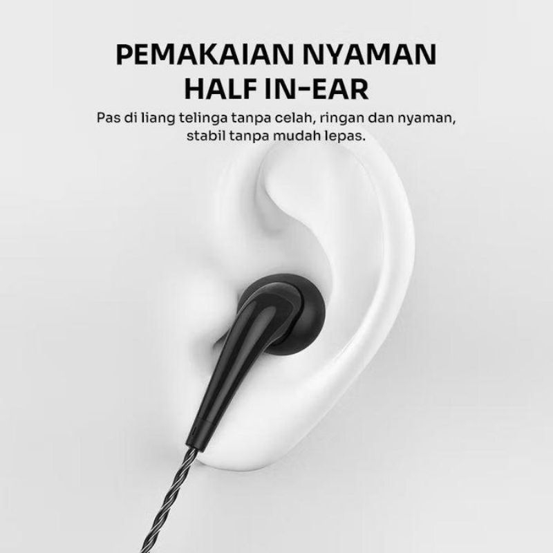 Jual Robot RE701 S RE701S Headset Earphone Handsfree Half Soft In-Ear ...