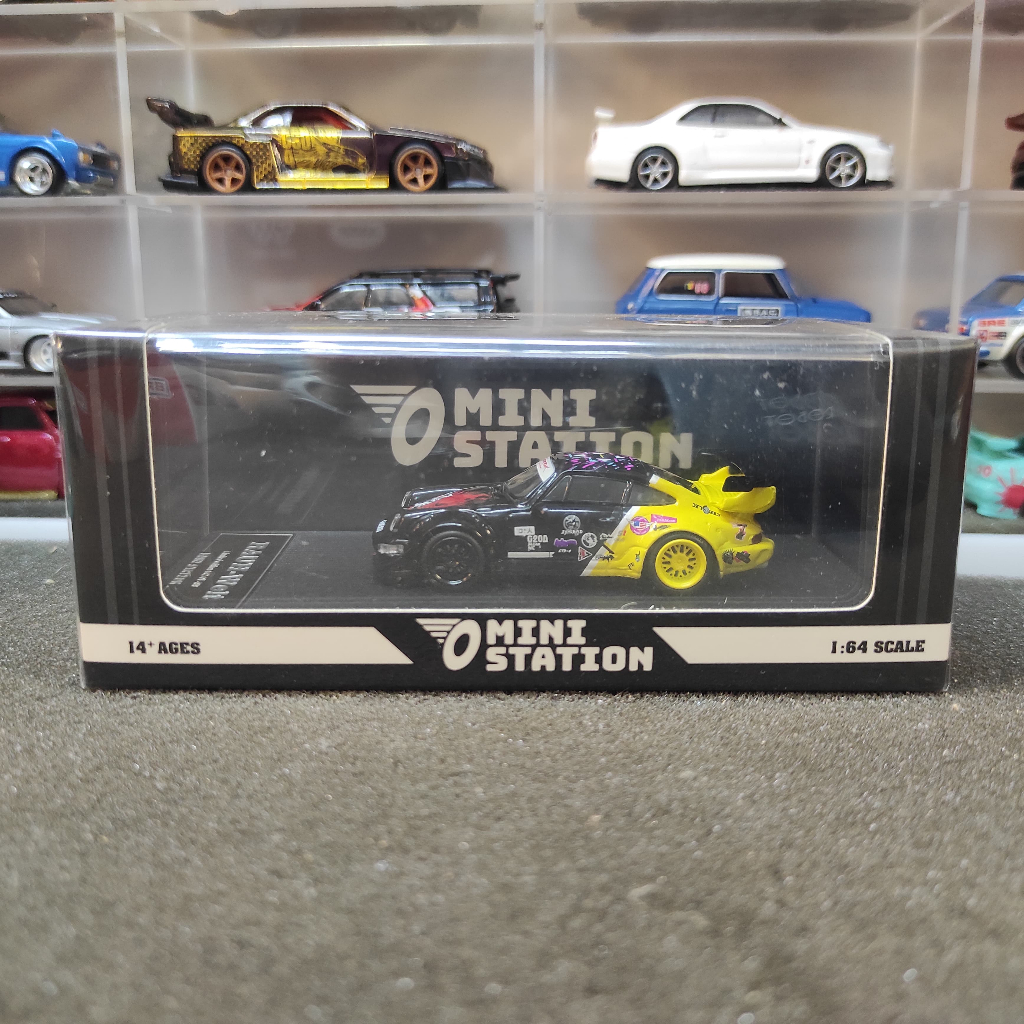 Jual Mini Station RWB Porsche 964 Samurai Cyberpunk Black Yellow ...