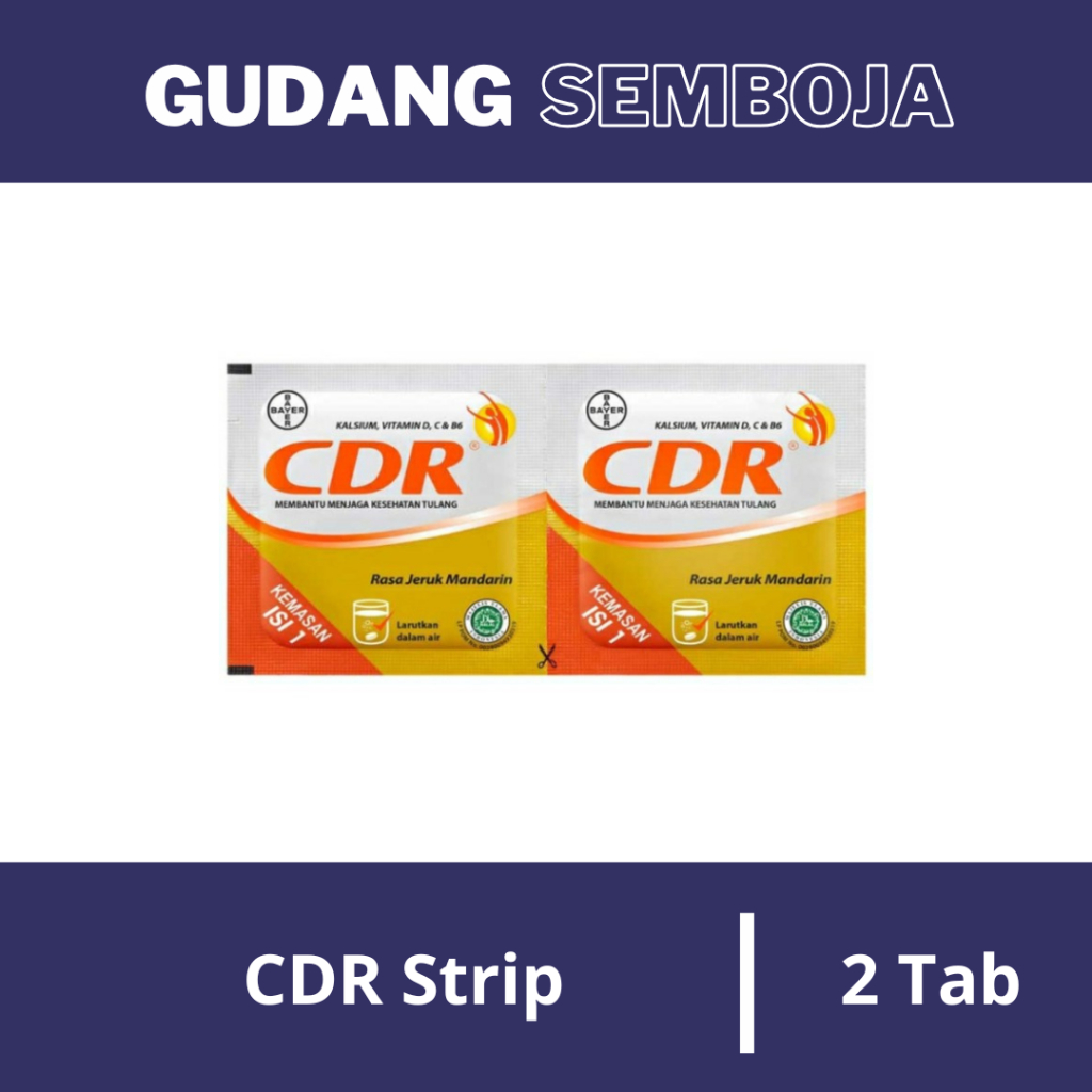 Jual CDR Strip Isi 2 Tablet / CDR Suplemen Vitamin C Tablet ...