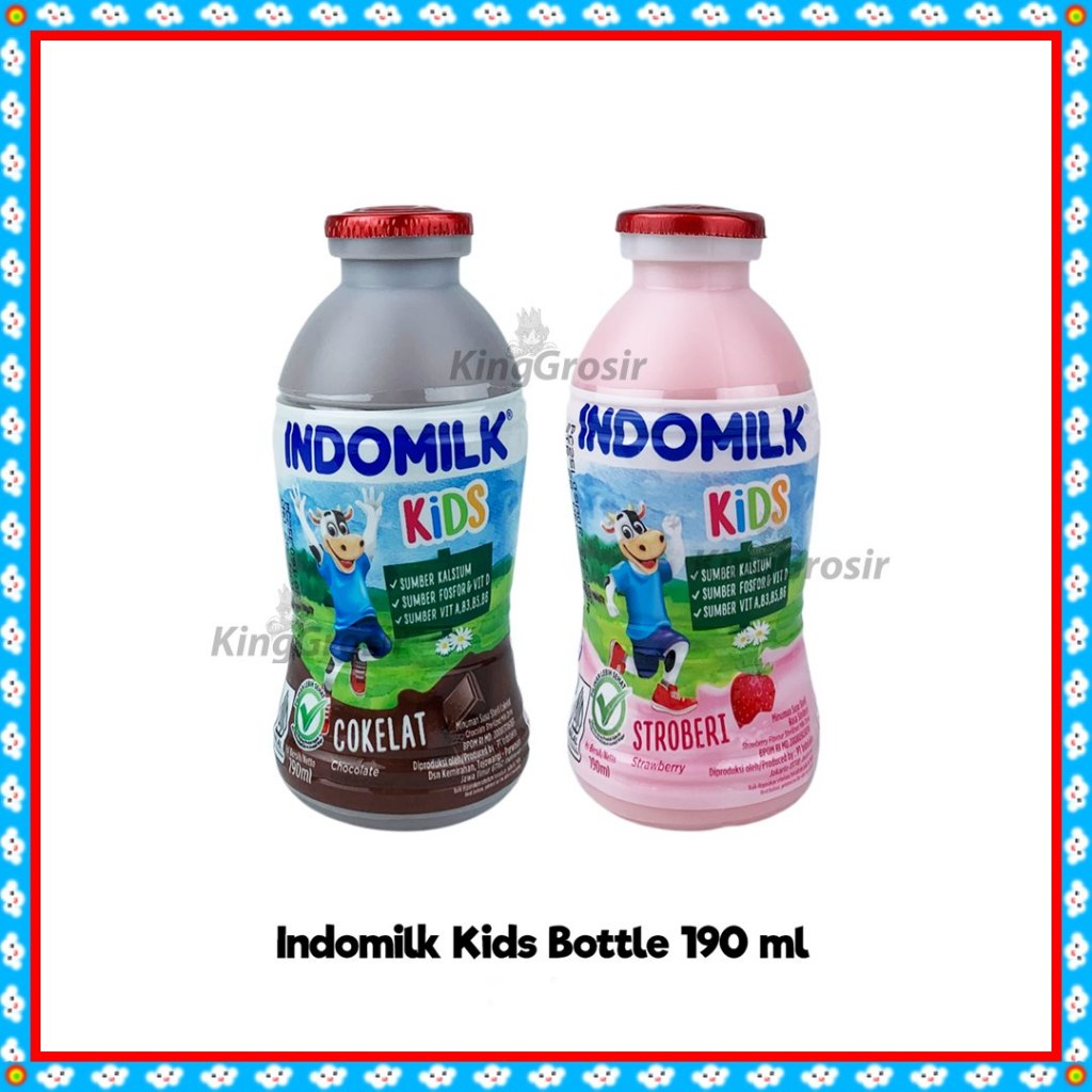 Jual Indomilk Kids Susu Cair Kemasan Botol 190ml / Indomilk RTD Susu ...