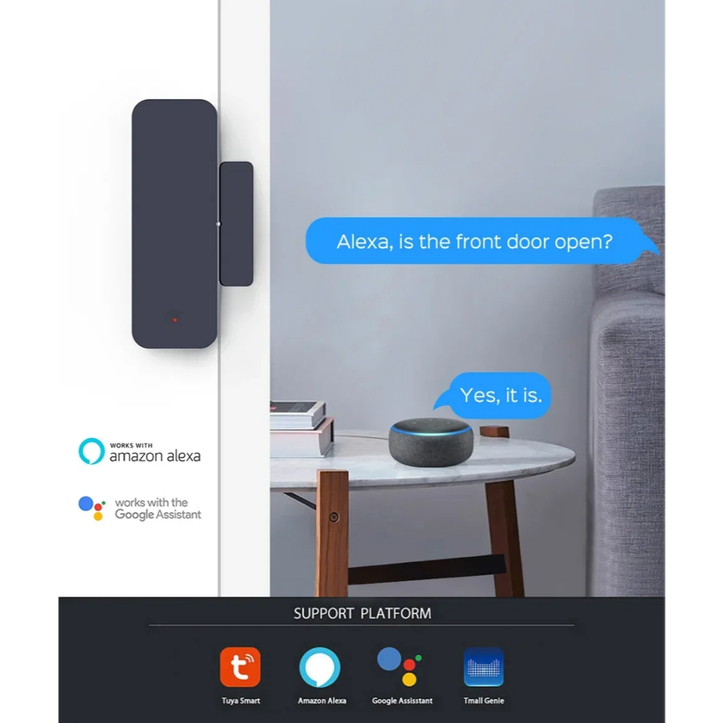 Jual ALMO Tuya Wifi Door Window Sensor Home Automation IoT Tuya Smart ...