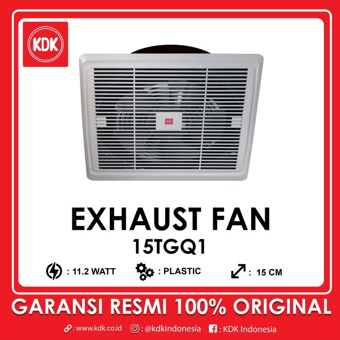 Jual [COD] KDK Ceiling Exhaust Fan 6 inch 15TGQ - Garansi Resmi - SNI ...