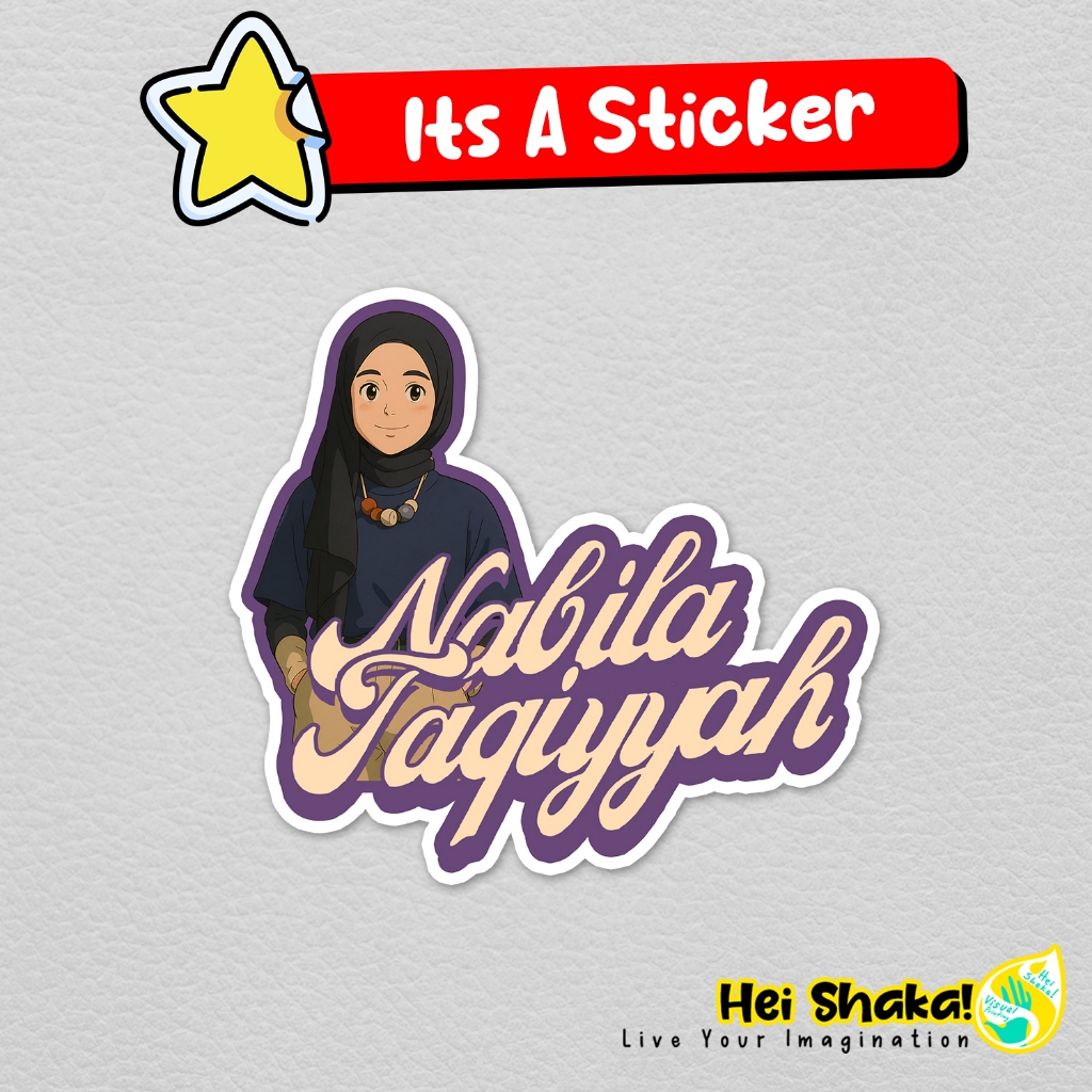 Jual Stiker Nabila Taqiyyah Cartoonist Sticker Musik Artis Vinyl Anti ...