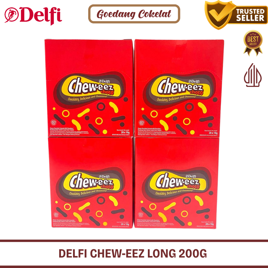 Jual Coklat Delfi Chew-eez Cheweez Coklat Permen Choco Box (Isi 20 pcs ...