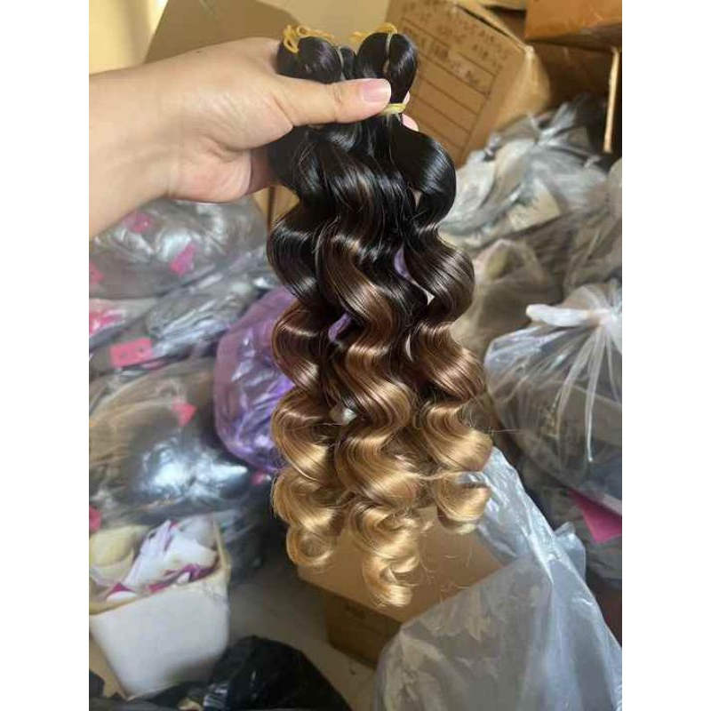 Jual SHORT BOB HAIR STYLE ITALIAN CURL CLASSIC HAIR EXTENSIONS BULK ...