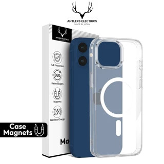 Antlers Electrics Magnetic Case Magsafe Untuk Iphone  14 Casing Iphone Anti Crack Anti Kuning For Iphone Magnetic Wireless Charging Case Anti Menguning 16 15 13 12 11 PRO MAX X XS XR XSMAX