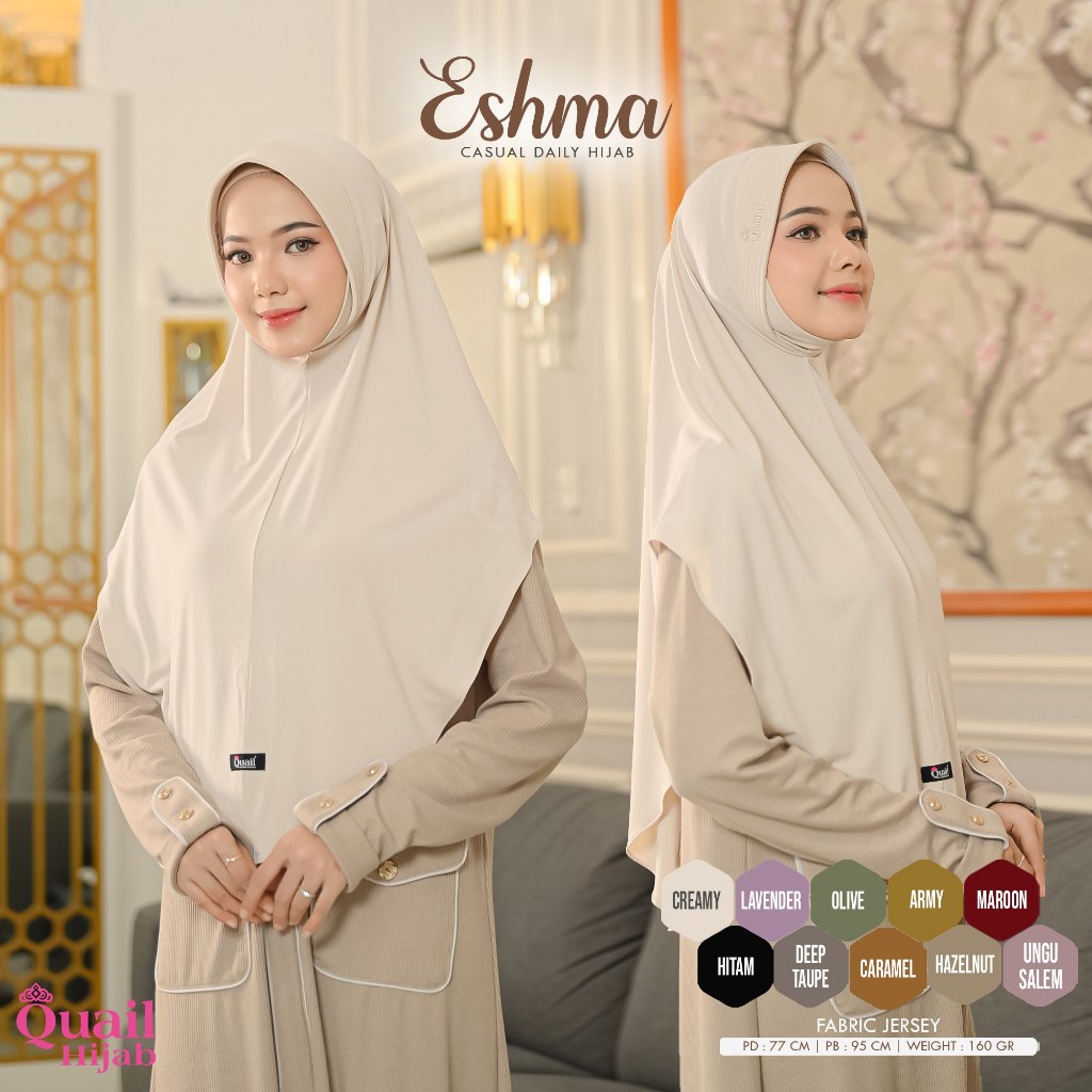 Jual Eshma Hijab Ped Instan Malaysia Dagu Bergo Melayu | Shopee Indonesia