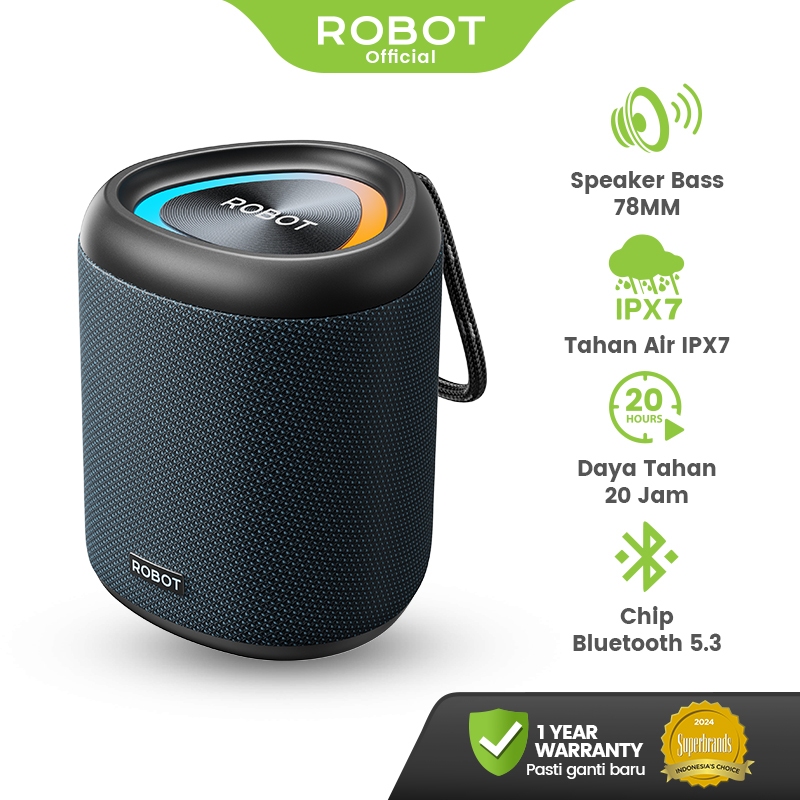 Jual ROBOT Speaker Bluetooth Portabel 5.3 15W Super Bass 78mm with RGB ...