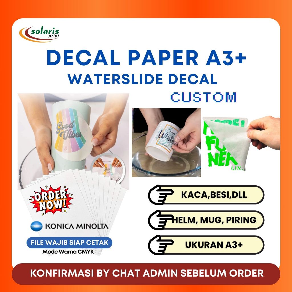 Jual STICKER DECAL A3+ | WATERSLIDE DECAL A3+ | CETAK DECAL | Shopee ...