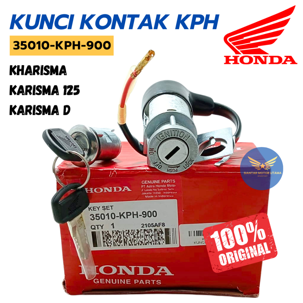 Jual 35010-KPH-900 KUNCI KONTAK KEY SET ORIGINAL HONDA KHARISMA ...