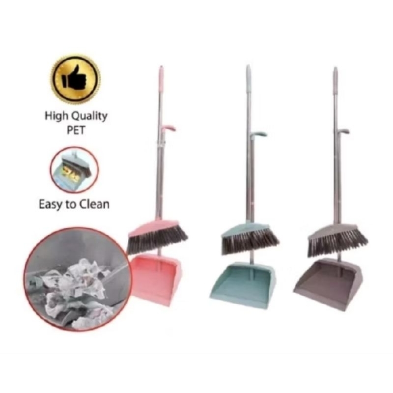Jual 1 Set Sapu Pengki Sekop Sampah Dustpan With Broom Set Sapu Lantai ...