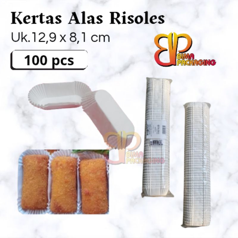 Jual Kertas Alas Risoles Cake Case Cup Cake Oval Cup Risol 129 x 81 mm ...