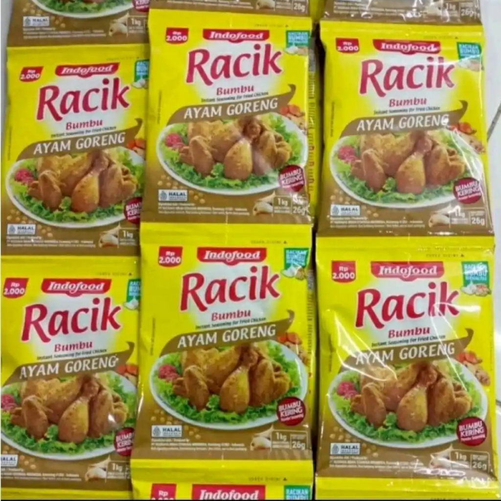 Jual Indofood Tepung Bumbu RACIK AYAM GORENG 26gr 1 Dus Isi 200 Pcs ...