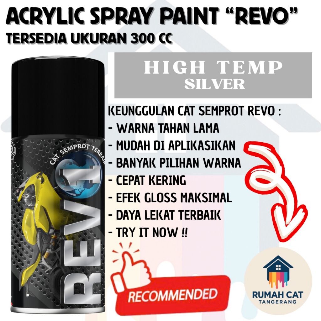 Jual Pilox Cat Semprot Motor Revo Acrylic Tahan Panas HTS (Hi-Temp ...